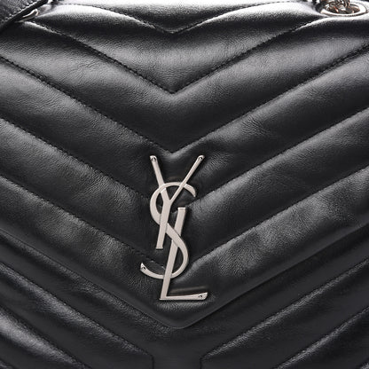 Saint Laurent Calfskin Y Quilted Monogram Medium Loulou Chain Satchel Black 18 of 18