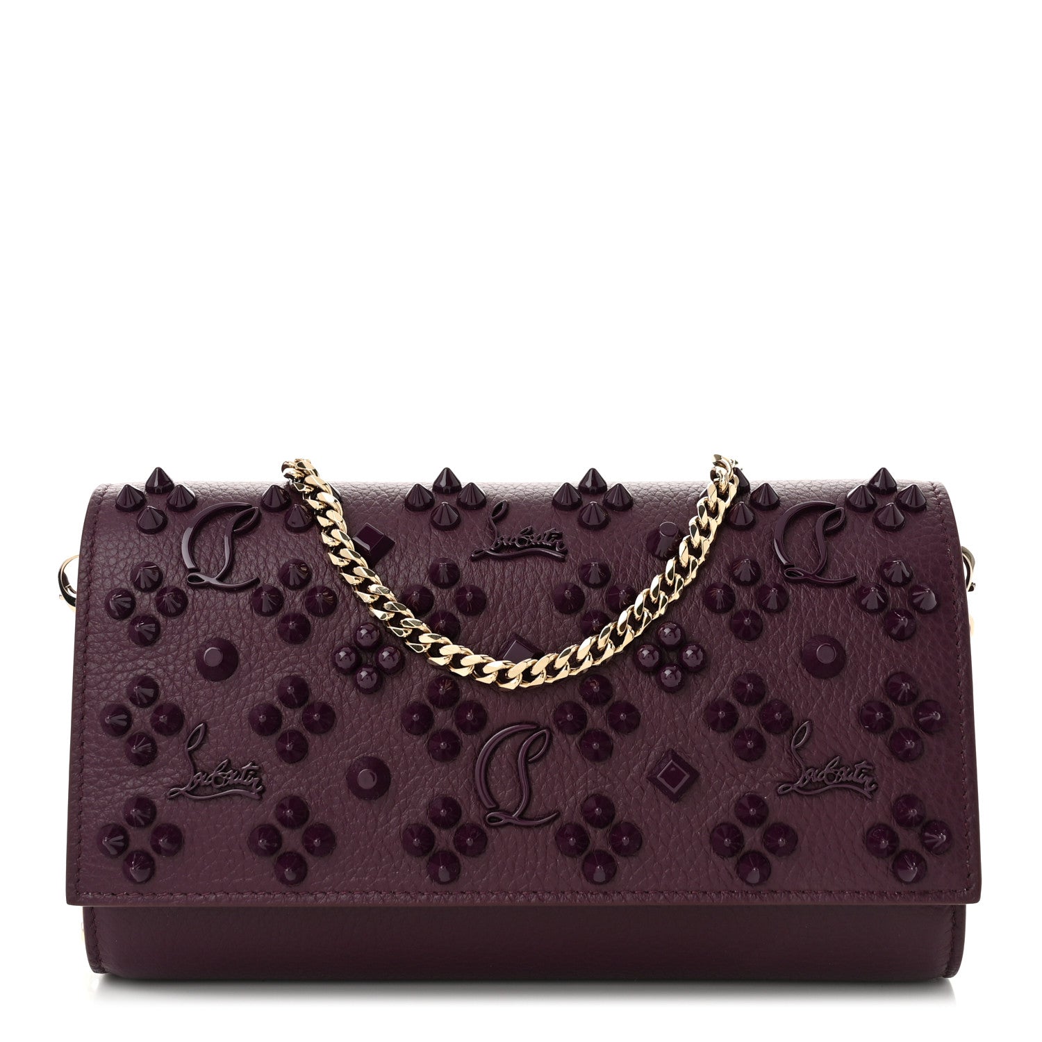 Christian Louboutin Calfskin Spikes Loubinthesky Paloma Merlot 1 of 11