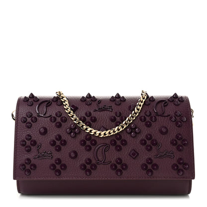 Christian Louboutin Calfskin Spikes Loubinthesky Paloma Merlot 1 of 11