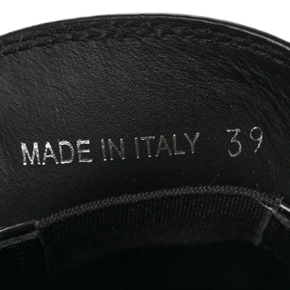 Prada Spazzolato Metal Triangle Logo 50mm Loafers 39 Black 8 of 13