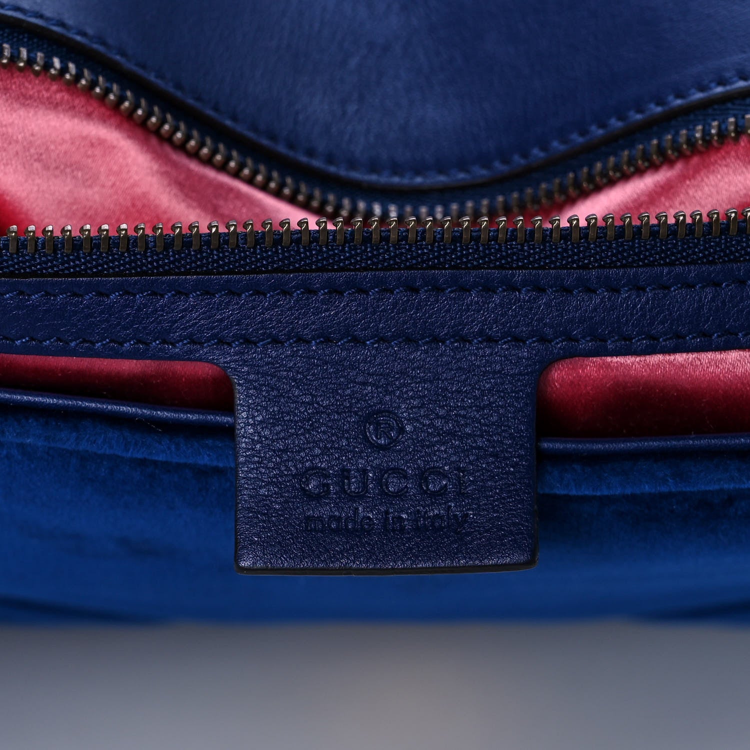 Gucci Velvet Matelasse Medium GG Marmont Shoulder Bag Cobalt Blue 6 of 12