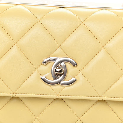Chanel Lambskin Quilted Small Trendy CC Flap Dual Handle Bag Yellow 9 of 11