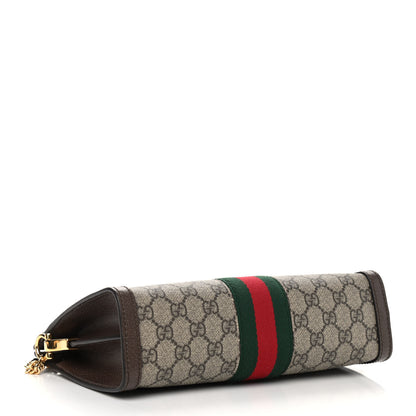 Gucci GG Supreme Monogram Web Small Ophidia Chain Shoulder Bag Brown 4 of 9