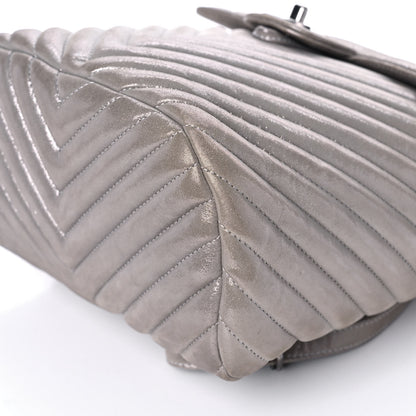 Chanel Metallic Calfskin Chevron Quilted Small Urban Spirit Backpack Silver 11 of 15