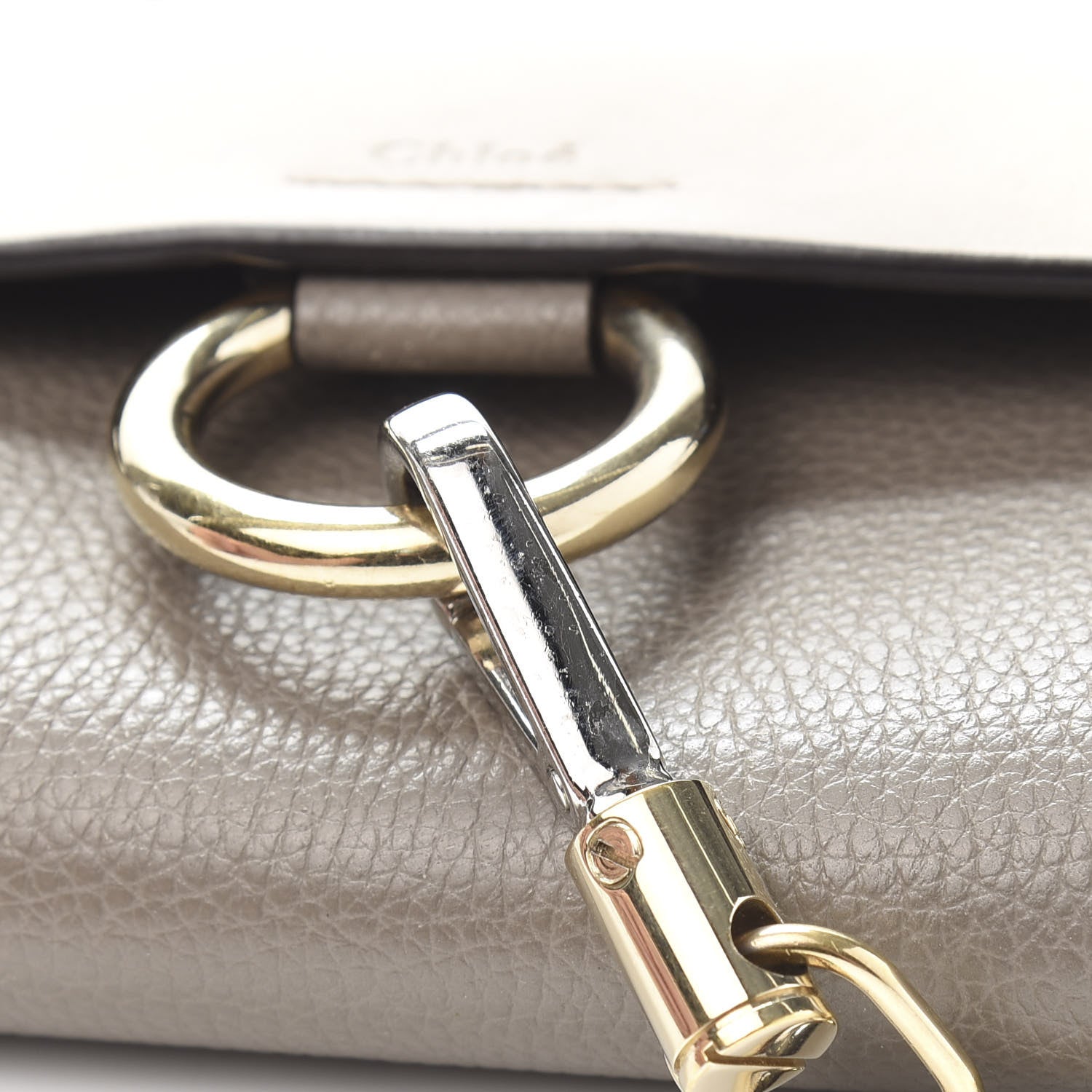 Chloe Calfskin Mini Faye Shoulder Bag Motty Grey 11 of 12