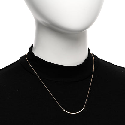 Tiffany 18K Rose Gold Small T Smile Pendant Necklace 2 of 5