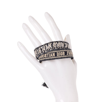 Christian Dior Woven Cotton J'Adior Friendship Bracelet Set Navy 2 of 5
