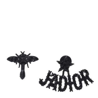 Christian Dior Palladium Crystal J'adior Earrings Black 1 of 4