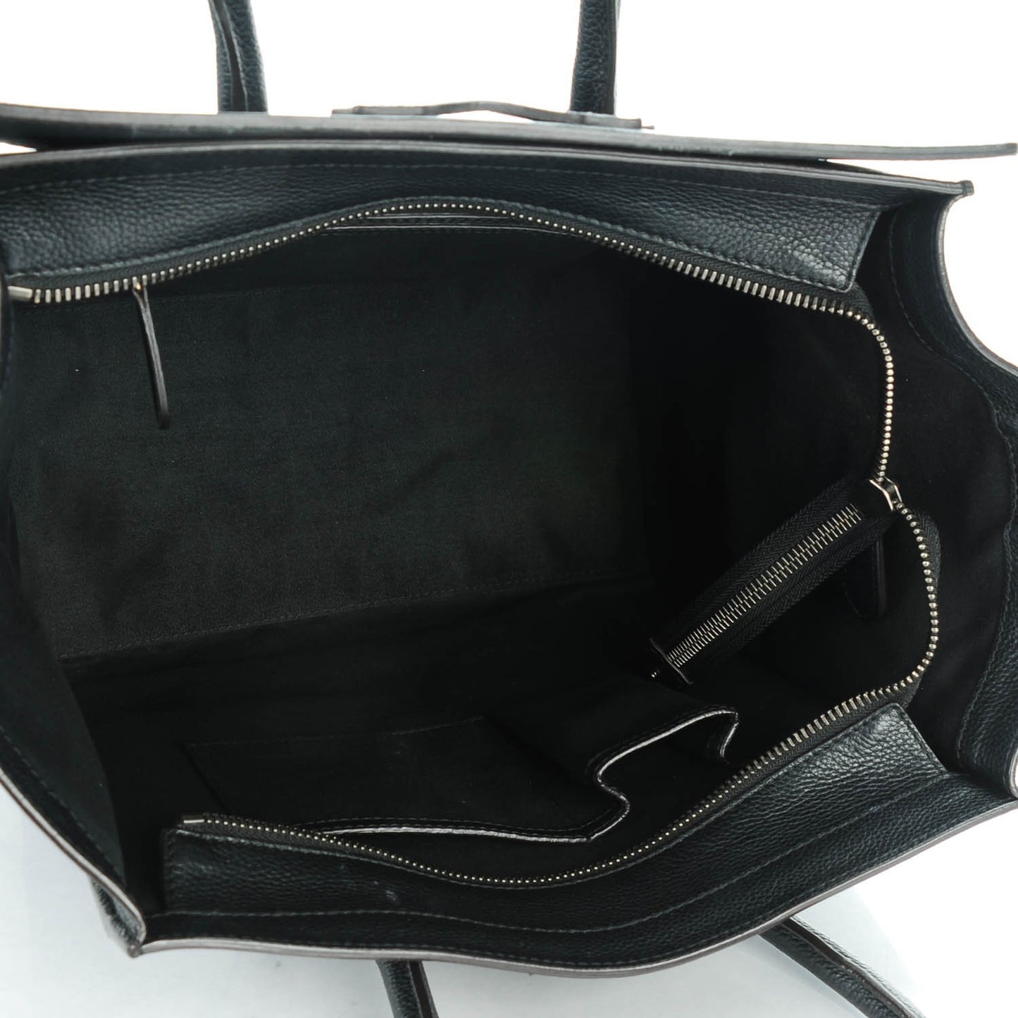 Drummed Calfskin Mini Luggage Black