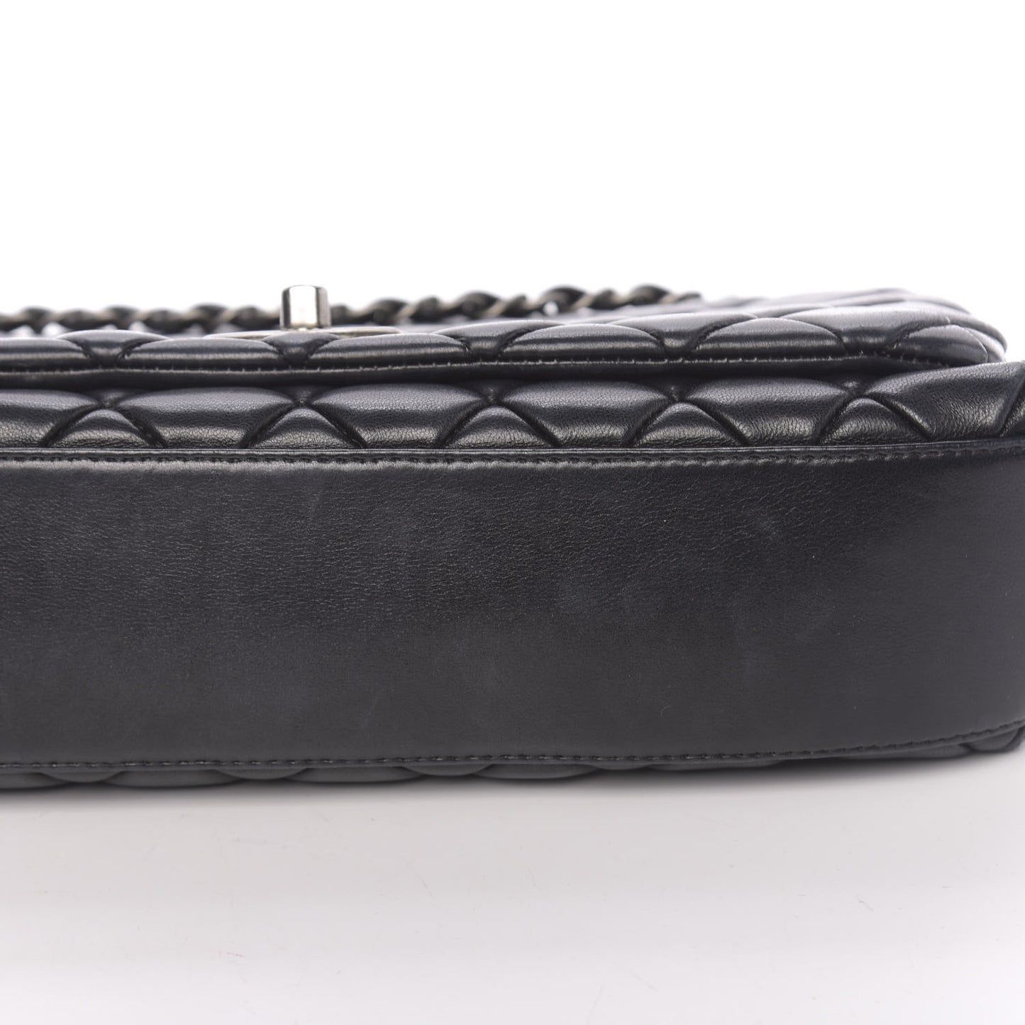 Lambskin Large New Bubble Flap Black