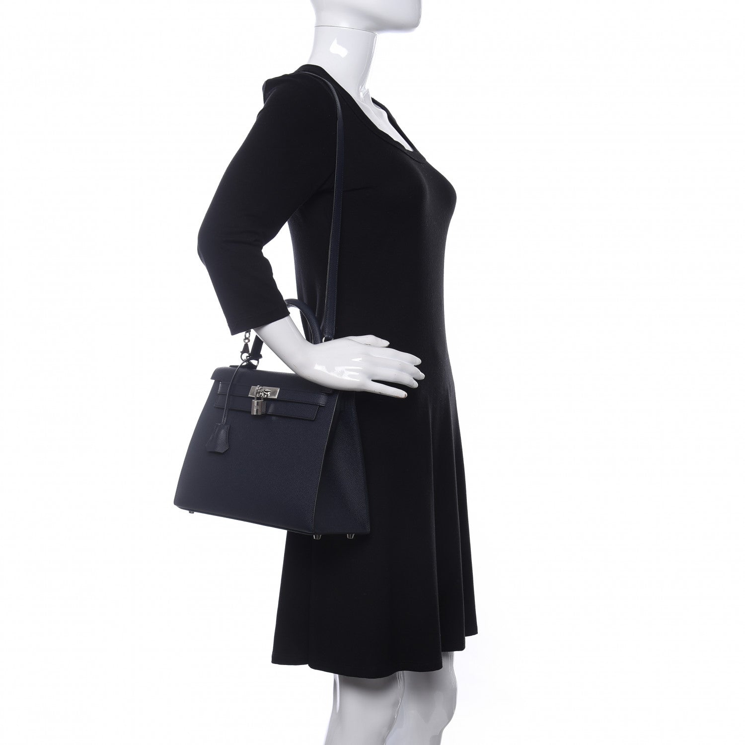 Hermes Epsom Kelly Sellier 28 Bleu Indigo 2 of 10