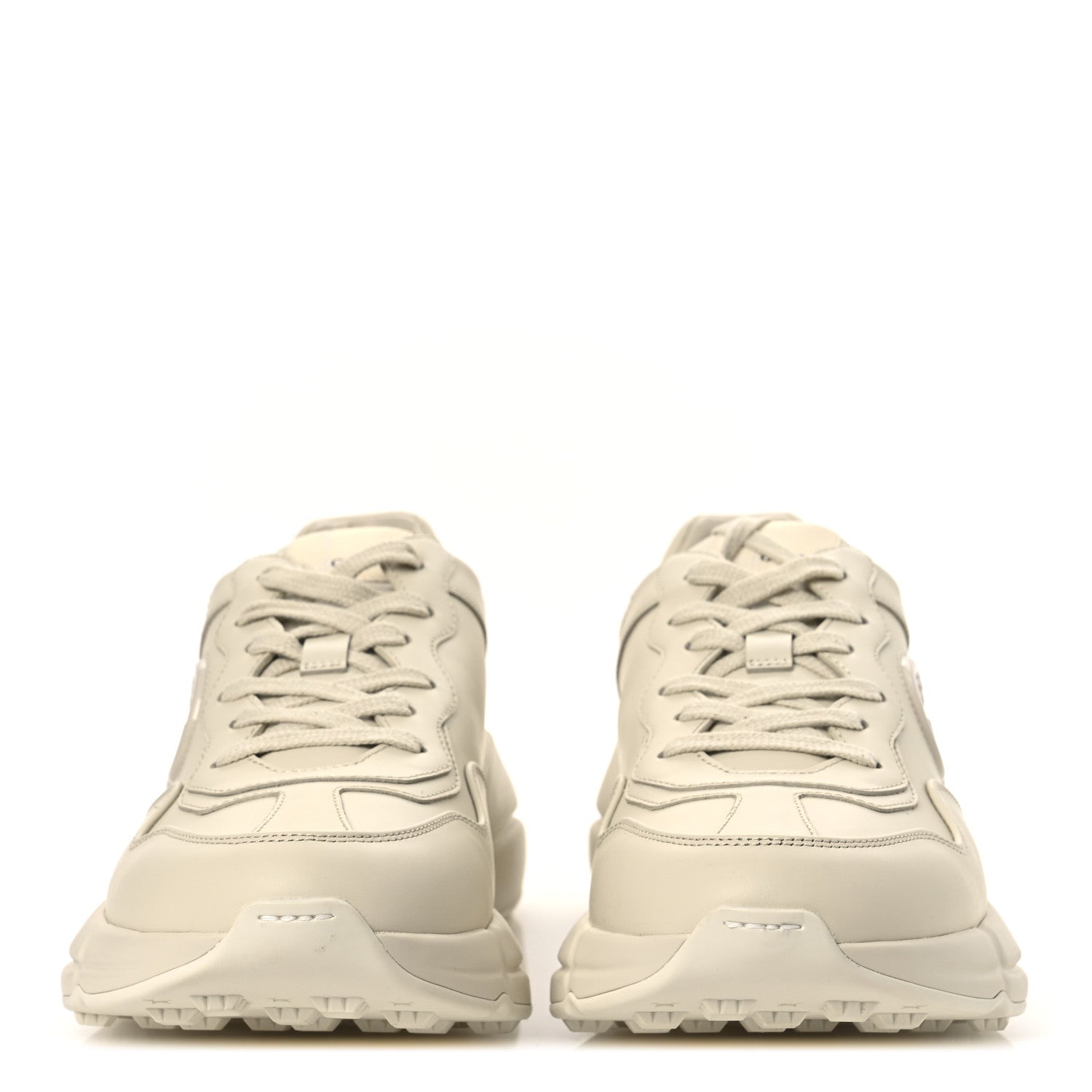 Gucci Apollo Calfskin Womens Interlocking G Rython Sneakers 40 Ivoire 3 of 12