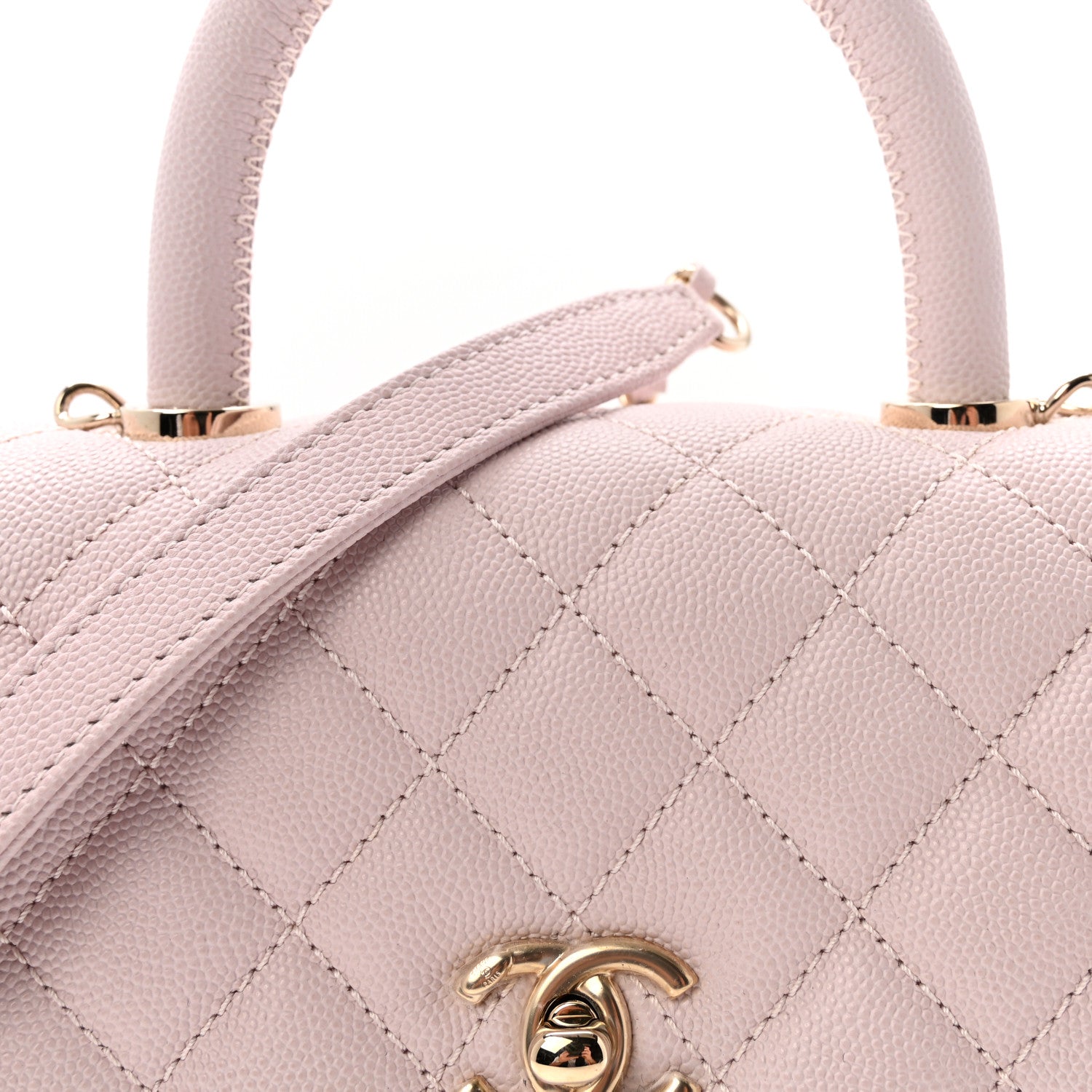 Chanel Caviar Quilted Mini Coco Handle Flap Lilac 8 of 11
