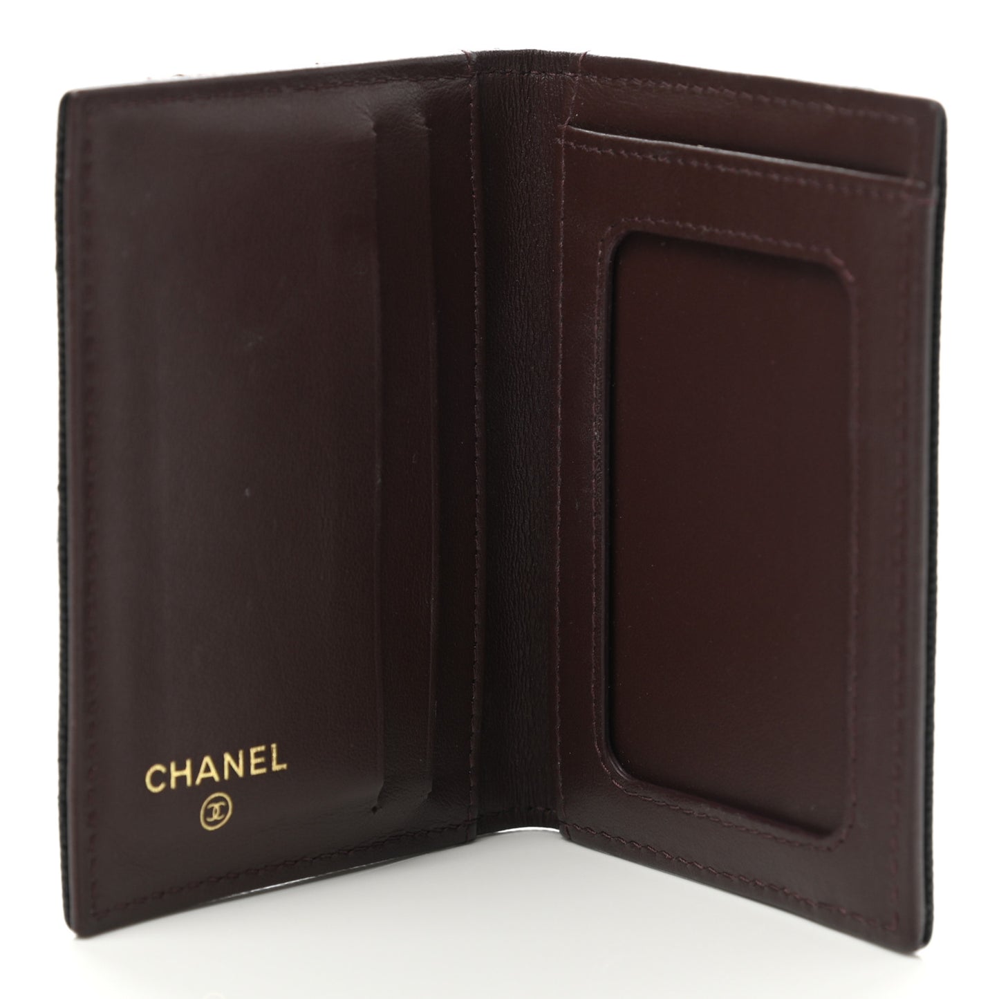 Caviar Quilted Card Holder Wallet Black