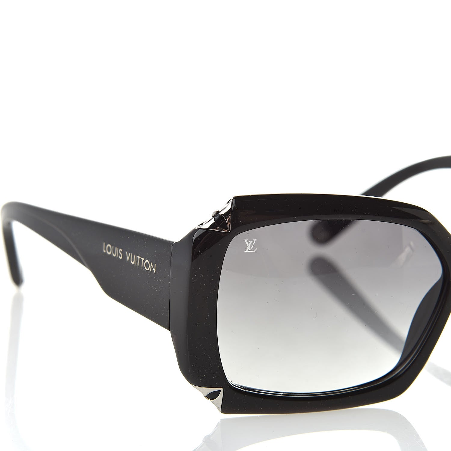 Louis Vuitton Acetate Hortensia Sunglasses Z0365W Black Glitter 7 of 8