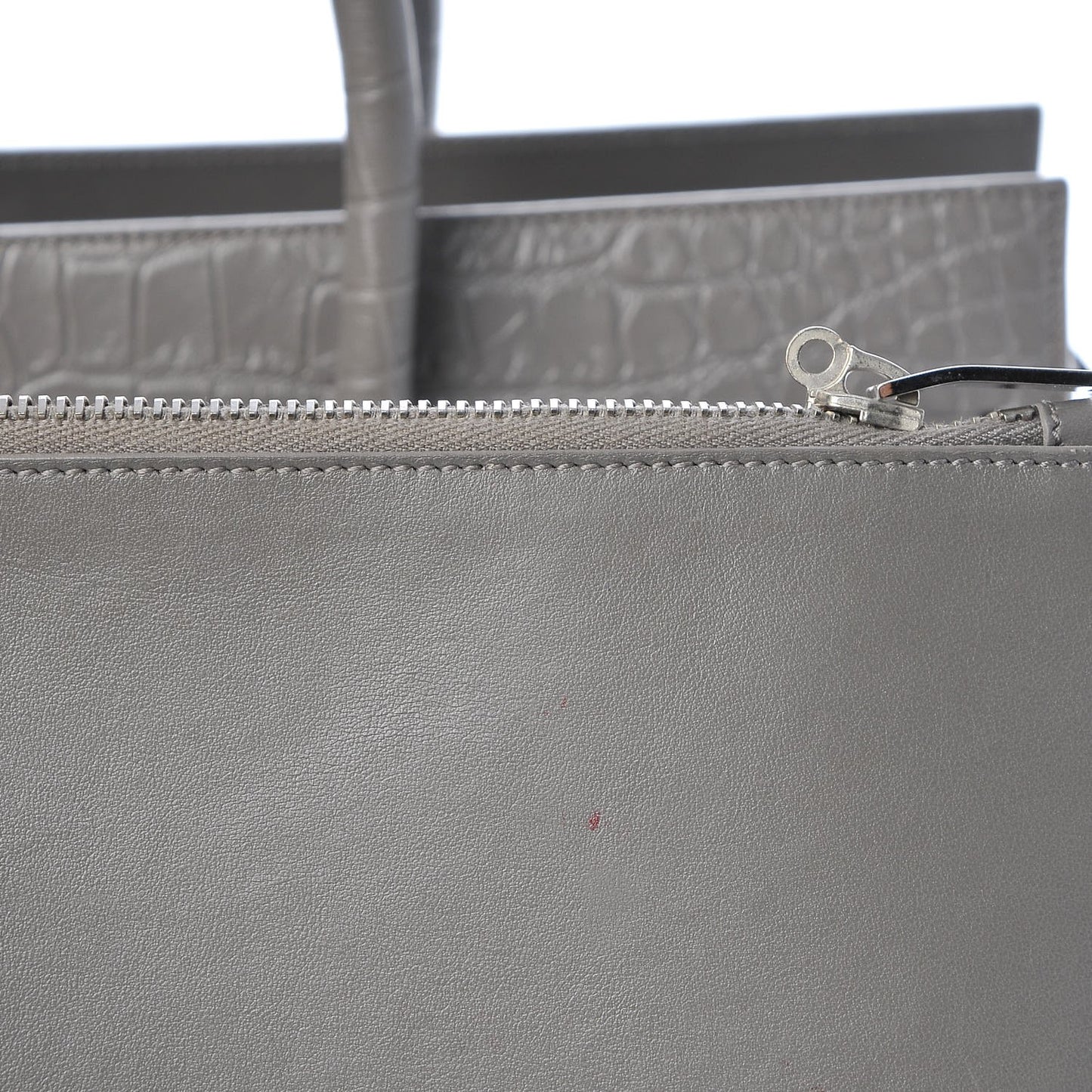 Calfskin Crocodile Embossed Small Sac De Jour Fog