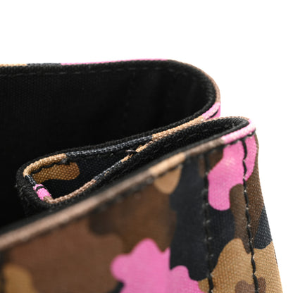 Prada Canapa Camouflage Tote  Pink Brown 10 of 14