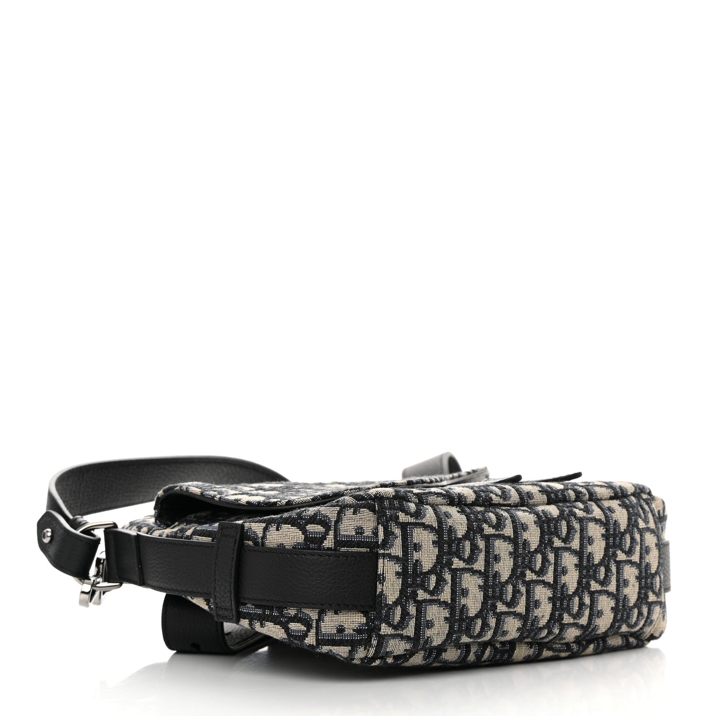 Oblique Mini Soft Saddle Bag Beige Black