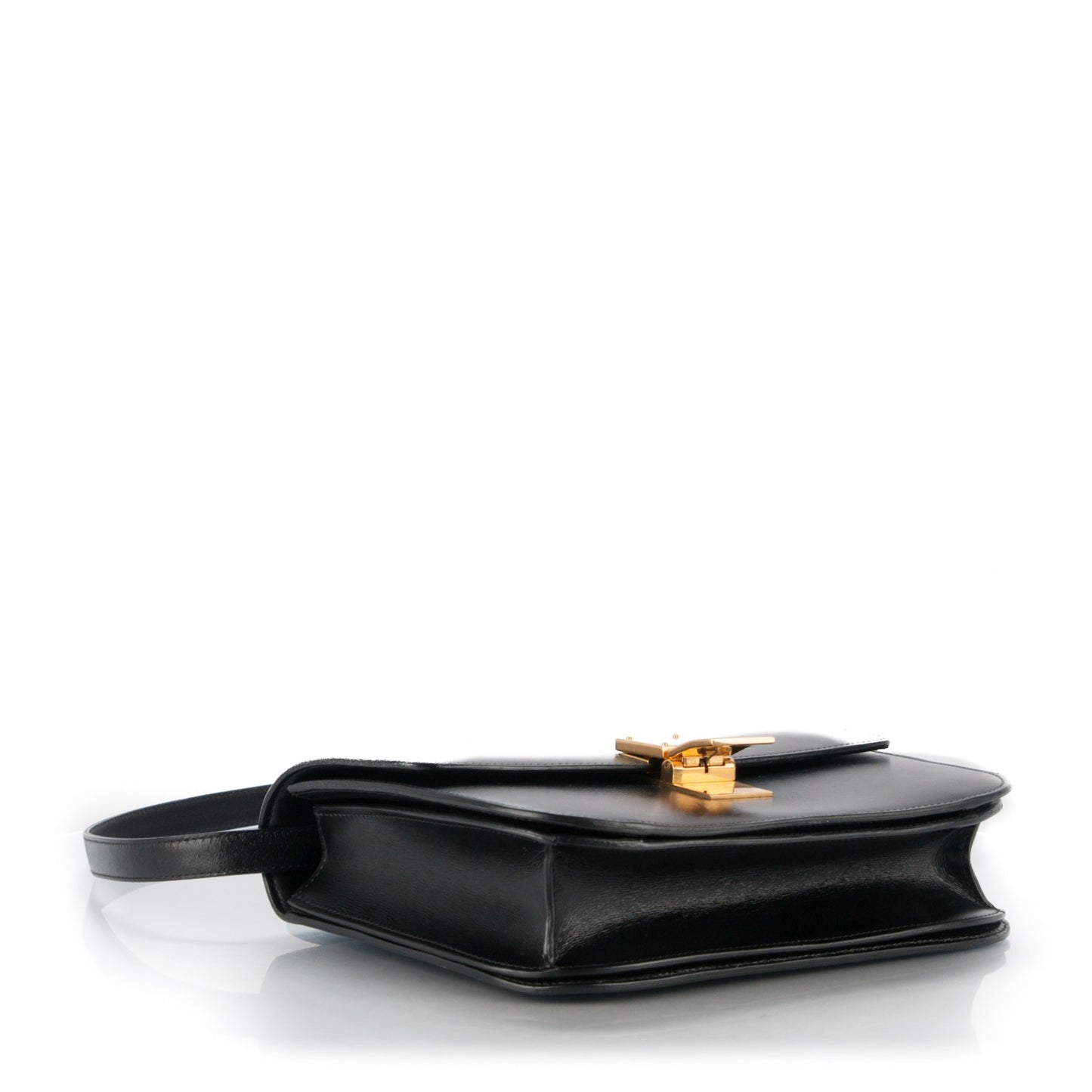 Box Calfskin Medium Classic Box Flap Bag Black