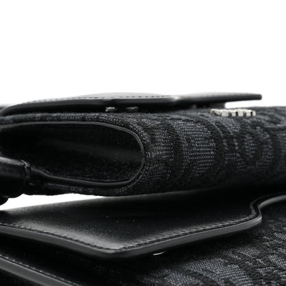 Christian Dior HOMME Oblique Double Saddle Wallet Black 16 of 16
