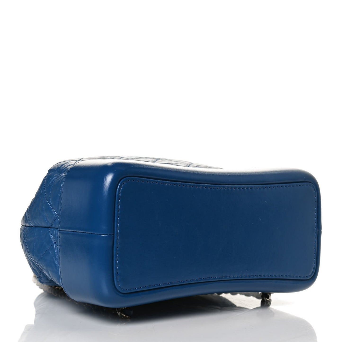 Aged Calfskin Quilted Small Gabrielle Backpack Blue
