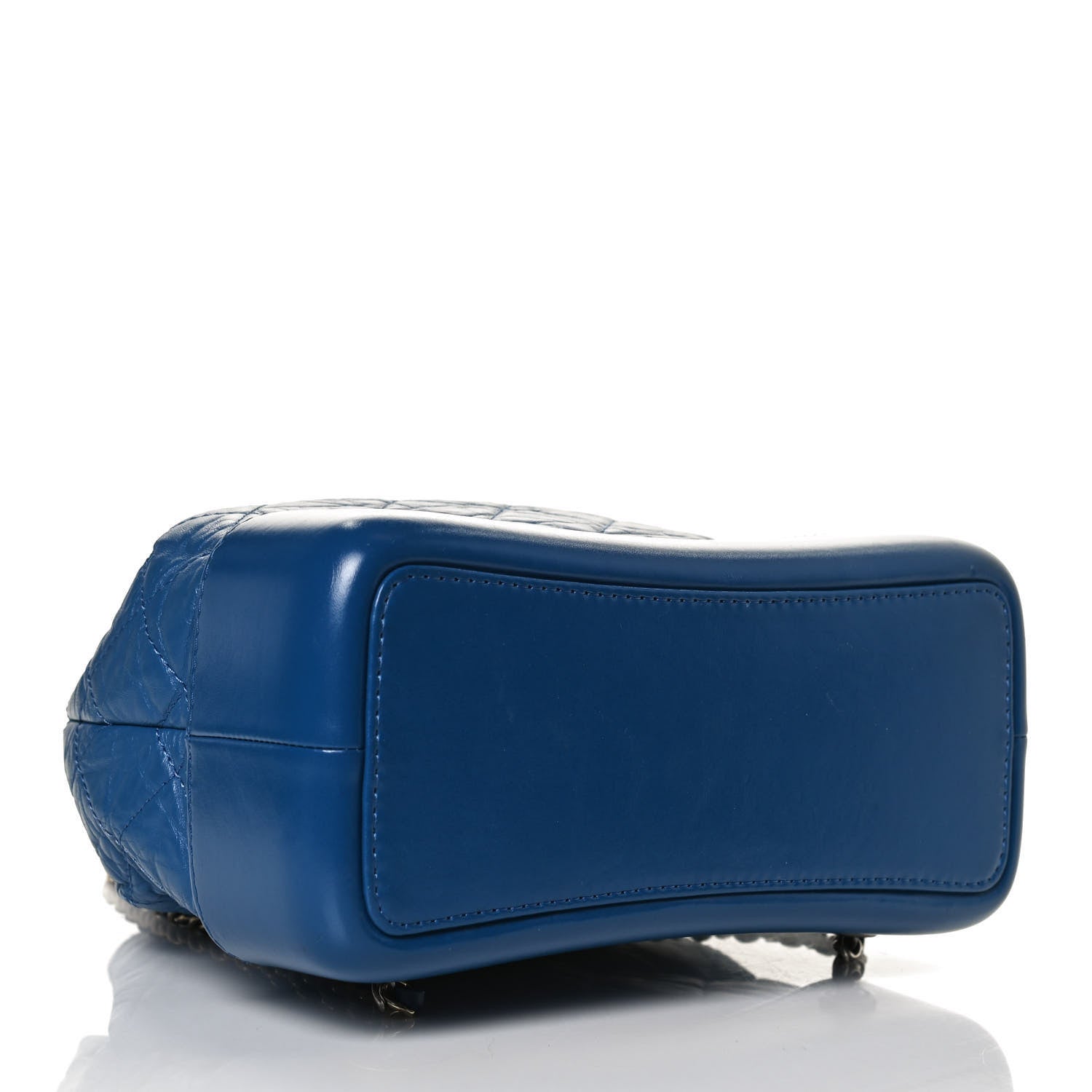 Chanel Aged Calfskin Quilted Small Gabrielle Backpack Blue 3 of 11