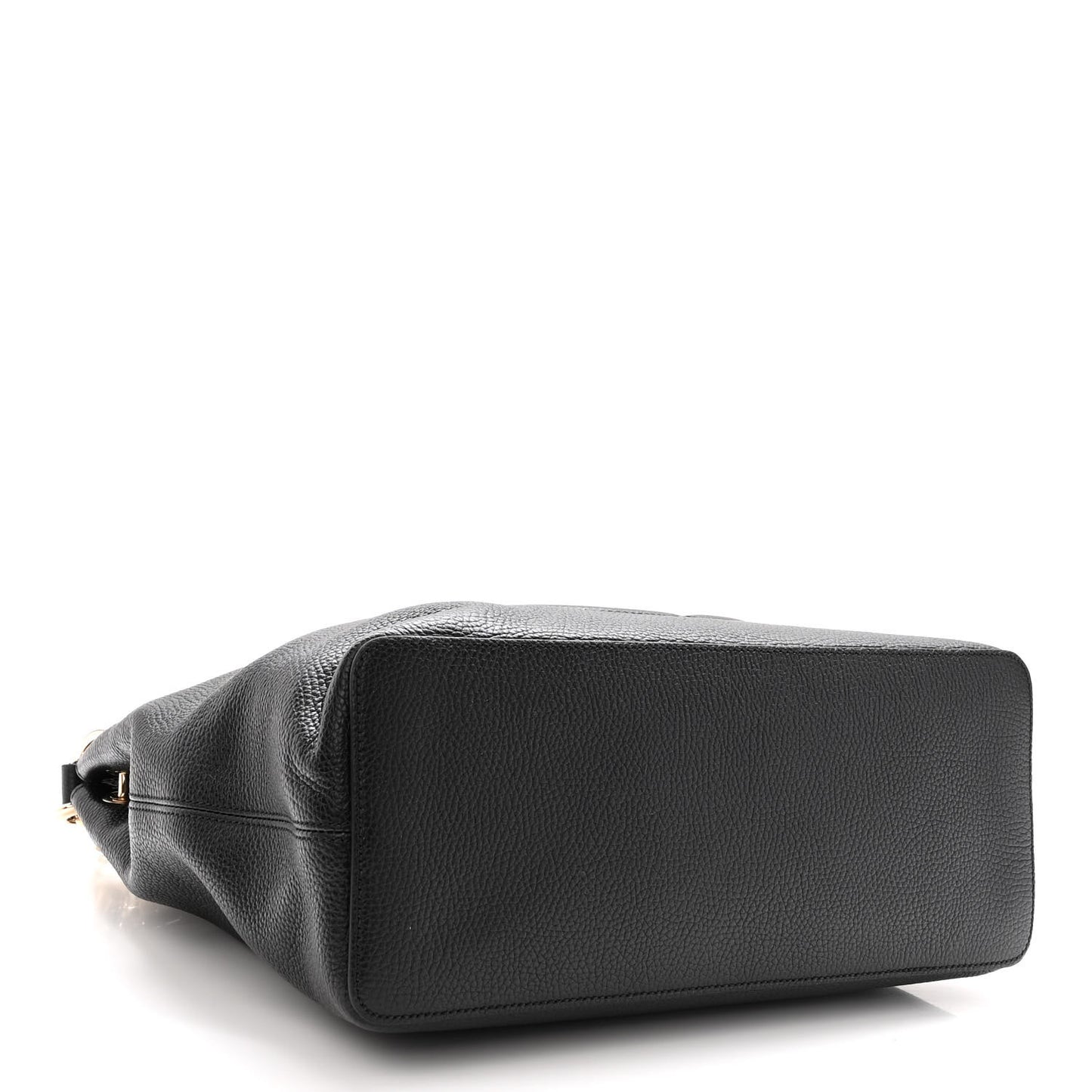 Pebbled Calfskin Large Soho Hobo Black