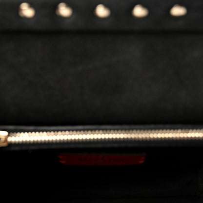 Valentino Garavani Vitello Rockstud Side Slip Crossbody Black 5 of 9