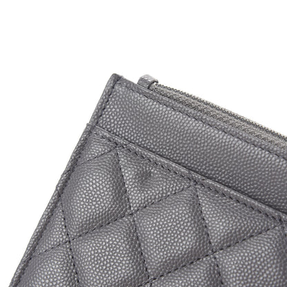 Chanel Caviar Quilted French New Wave Chain CC Wallet On Chain WOC Grey 8 of 13