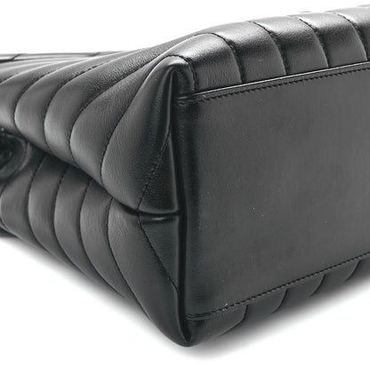 Saint Laurent Calfskin Y Quilted Monogram Medium Loulou Chain Satchel Black 12 of 13