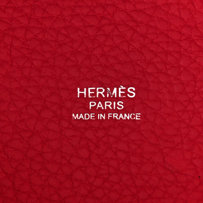 Hermes Taurillon Clemence Monochrome Picotin Lock 18 PM Rose Mexico Rose Mexico 6 of 13