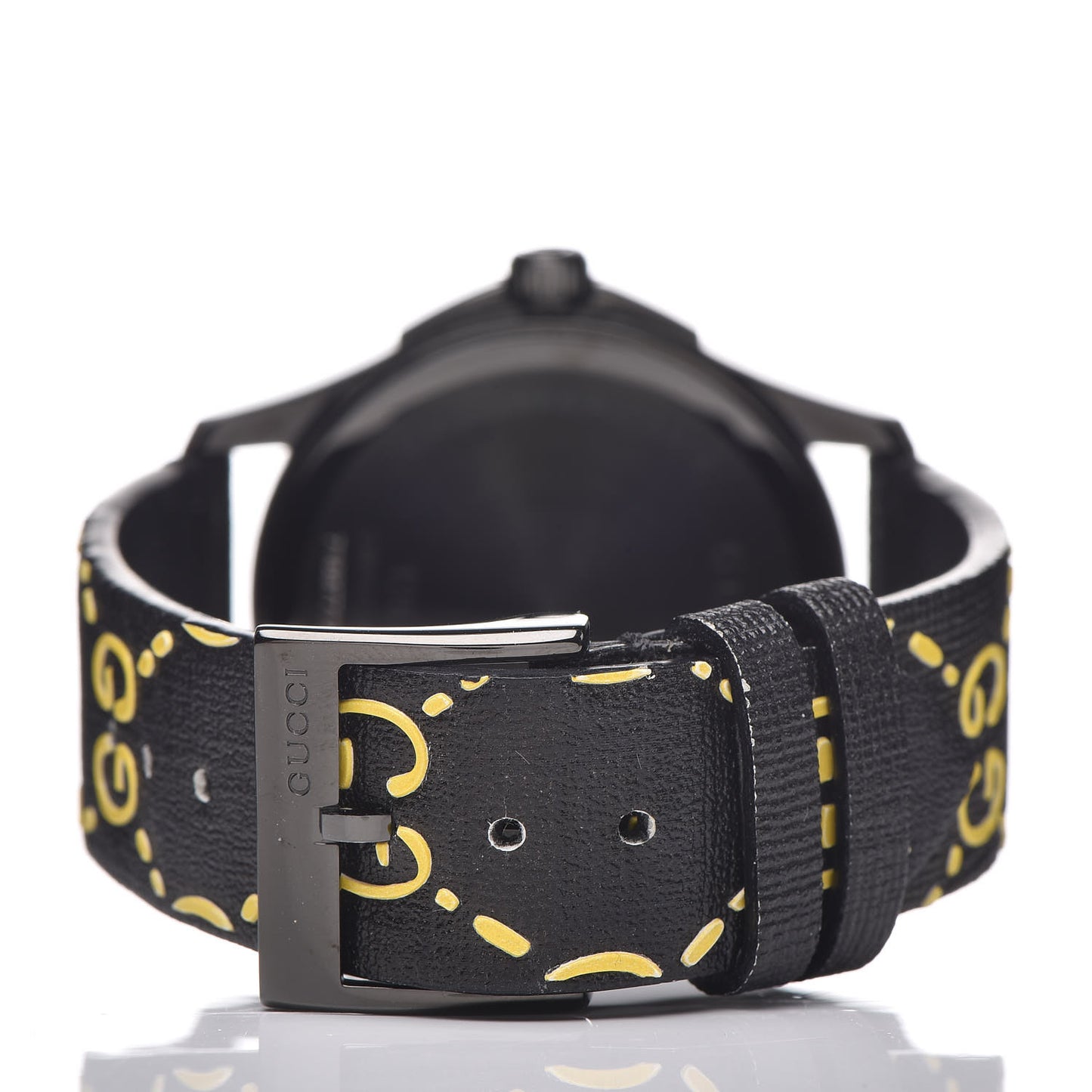 PVD Stainless Steel Canvas 38mm G-Timeless GucciGhost Quartz Watch Black