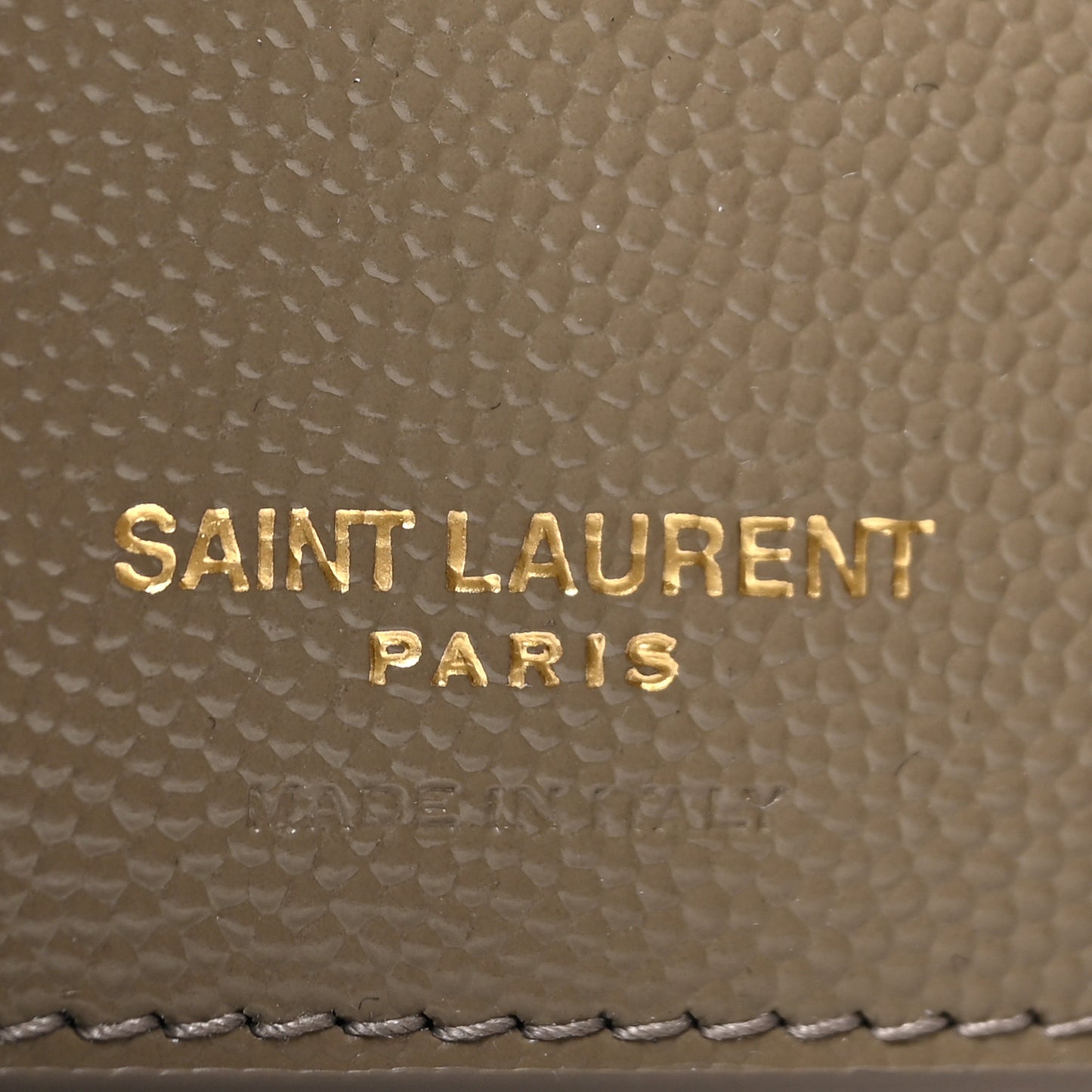 Grain De Poudre Mixed Matelasse Triquilt Monogram Compact Tri Fold Wallet Greyish Brown