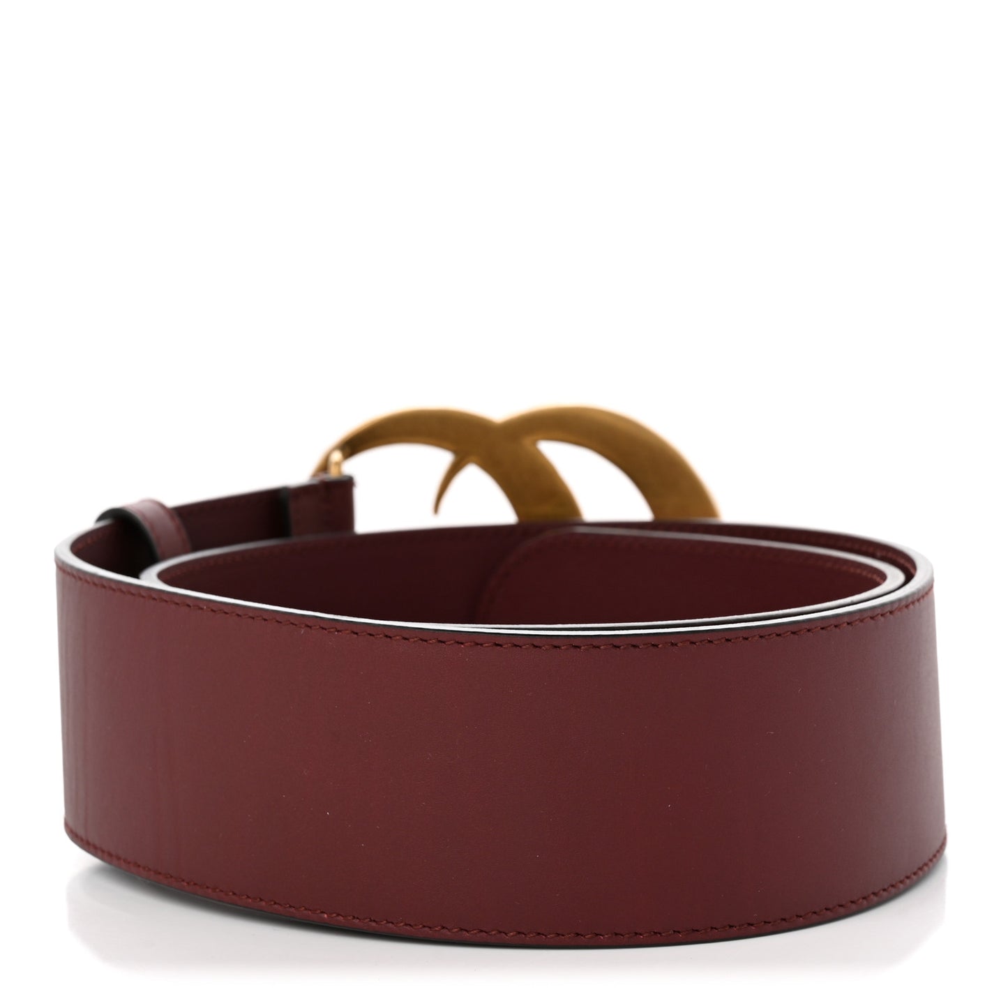 Calfskin Crystal Double G 55mm Belt 85 34 Burgundy