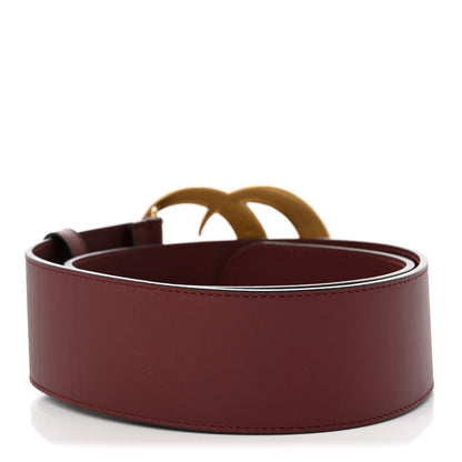 Gucci Calfskin Crystal Double G 55mm Belt 85 34 Burgundy 2 of 6