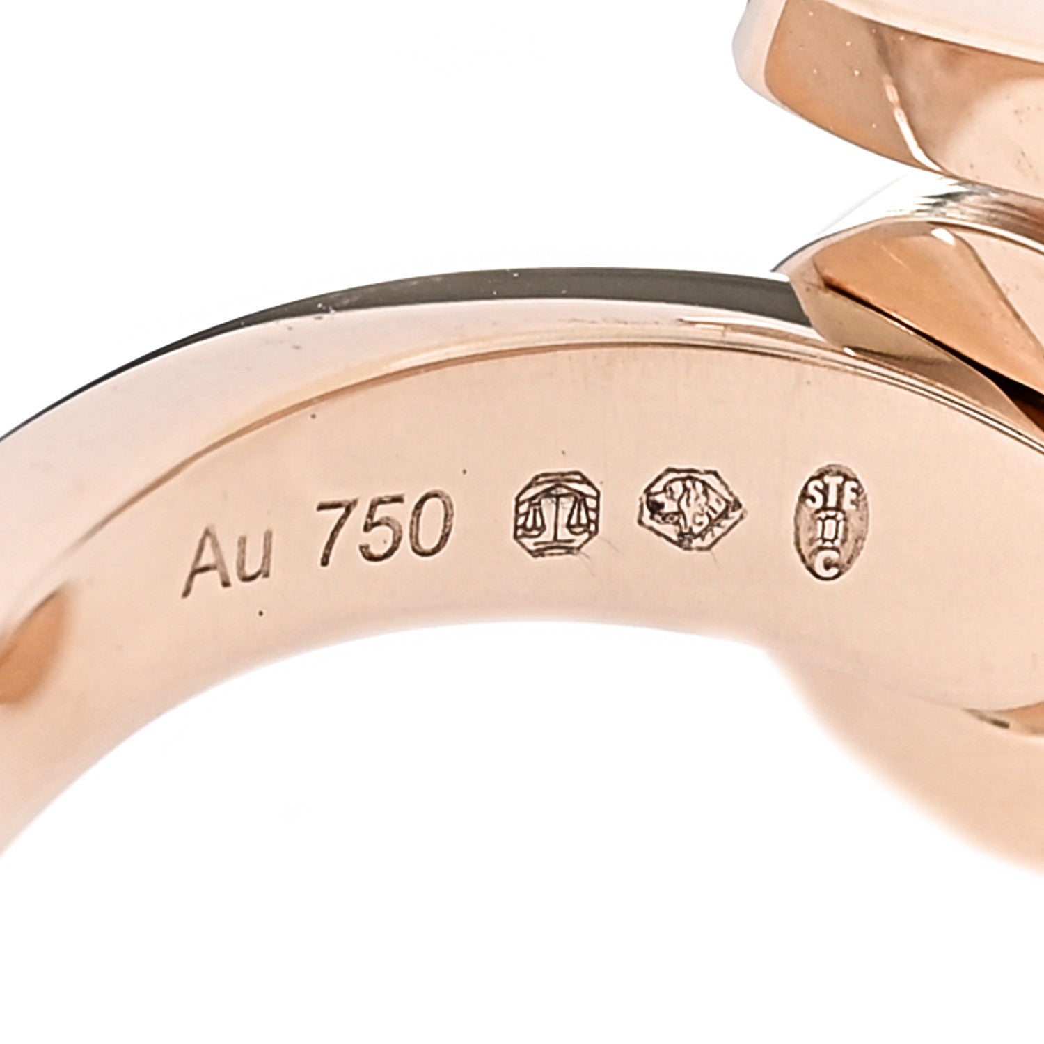 Chanel 18K Beige Gold Diamond Extrait de No 5 Ring 52 6 5 of 6