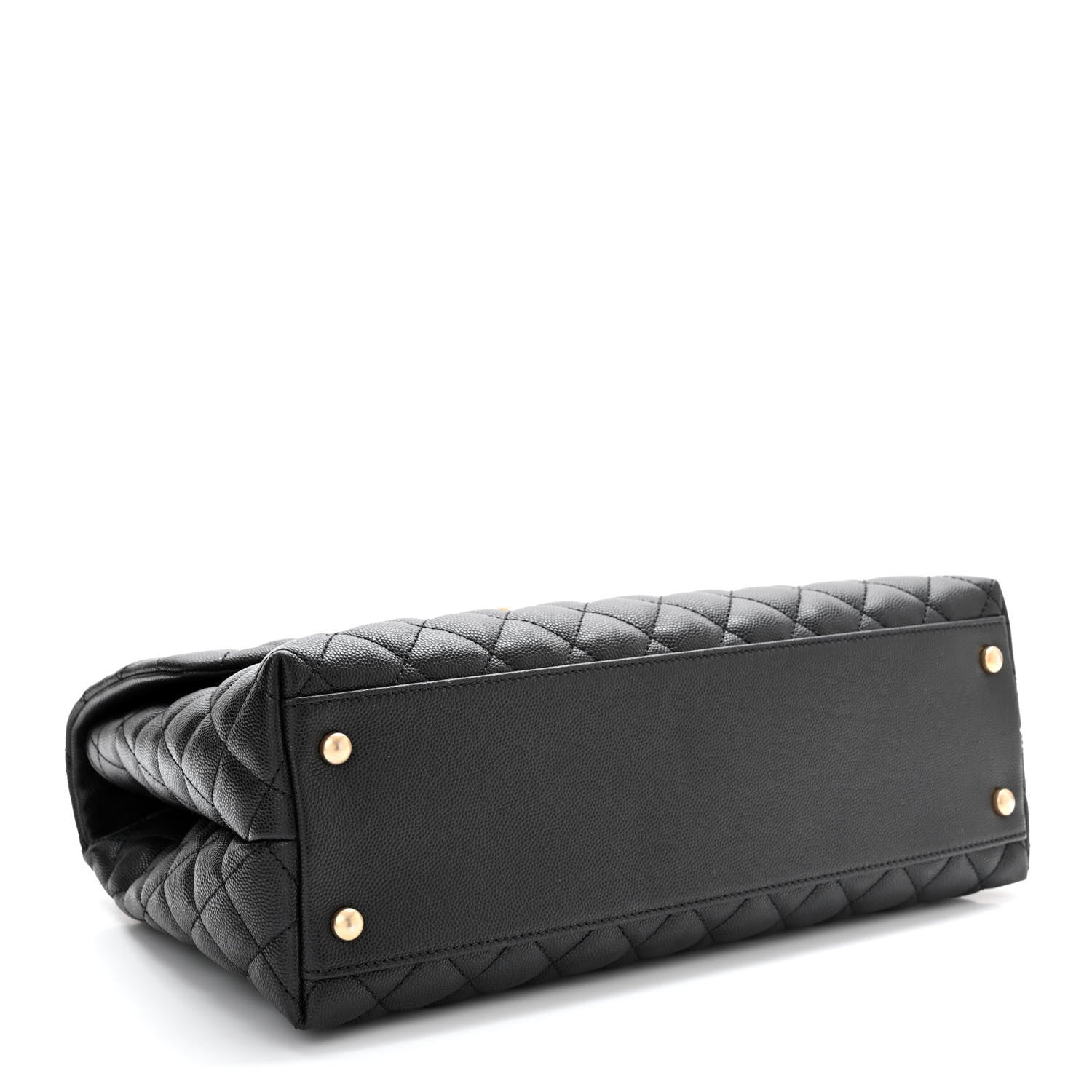 Chanel Caviar Lizard Quilted Medium Coco Handle Flap Black 3 of 10