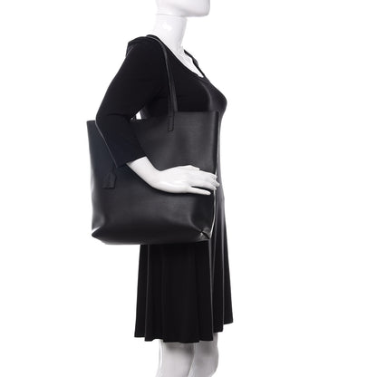 Saint Laurent Calfskin Medium Shopping Tote Black 2 of 13
