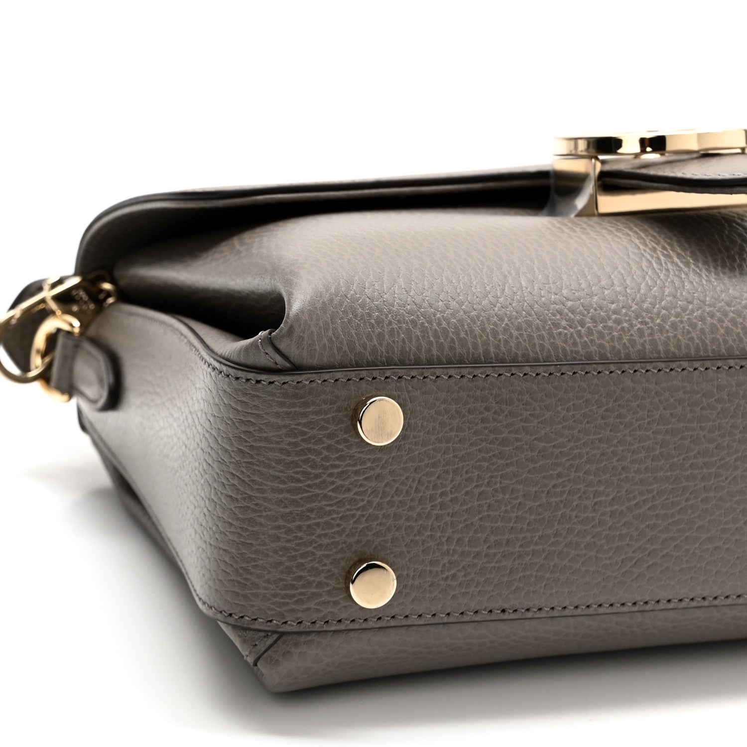 Gucci Dollar Calfskin Interlocking G Top Handle Shoulder Bag Loess 9 of 10