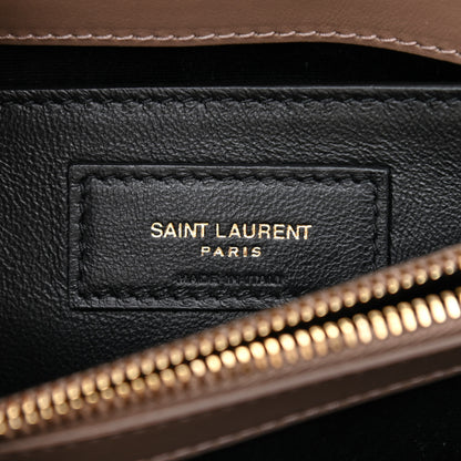 Saint Laurent Calfskin Y Quilted Monogram Small Loulou Chain Satchel Dark Beige 6 of 8