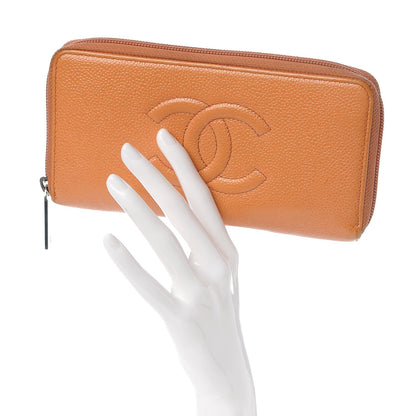 Chanel Caviar Large CC Timeless Zip Around Organizer Wallet Orange 2 of 16