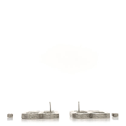 Balenciaga Crystal BB 2.0 Drop Earrings Silver 3 of 4