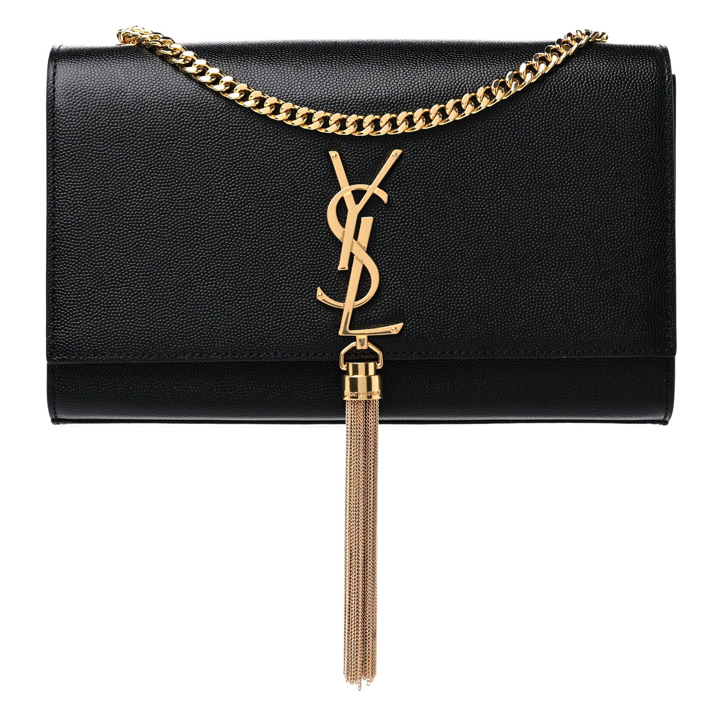 Grain De Poudre Medium Classic Monogram Kate Tassel Satchel Black