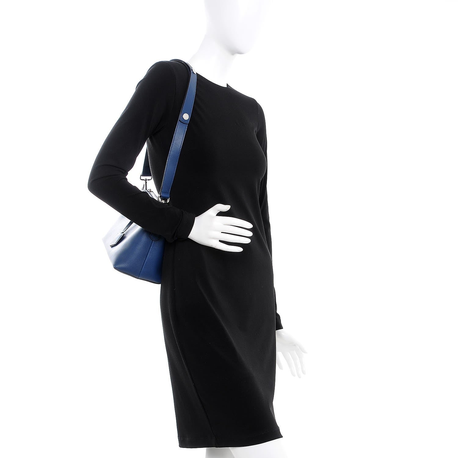 Fendi Vitello Dolce Marmol Medium By The Way Boston Bag Blue 2 of 9