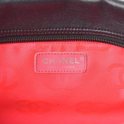Chanel Calfskin Quilted Large Cambon Bowler Black White 6 of 11