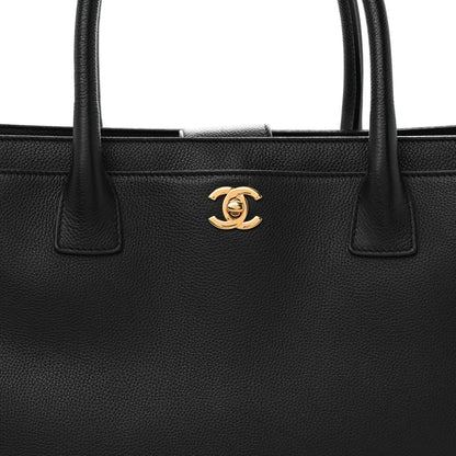 Chanel Calfskin Cerf Executive Shopper Tote Black 8 of 10