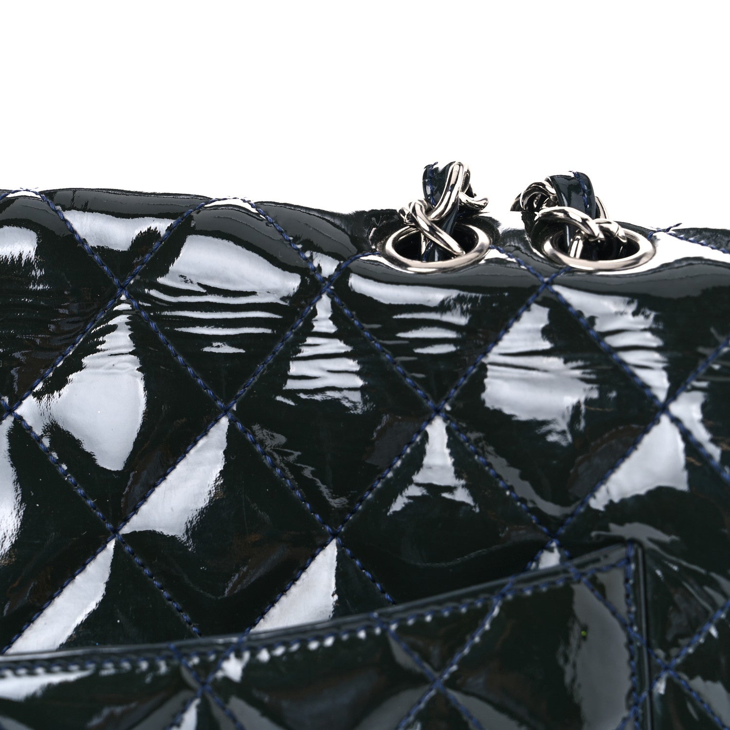 Chanel Patent Quilted Jumbo Single Flap Navy 18 of 18