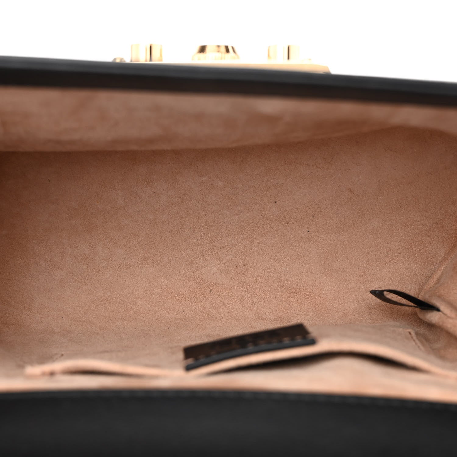 Gucci Calfskin Studded Small Padlock Shoulder Bag Black 5 of 15