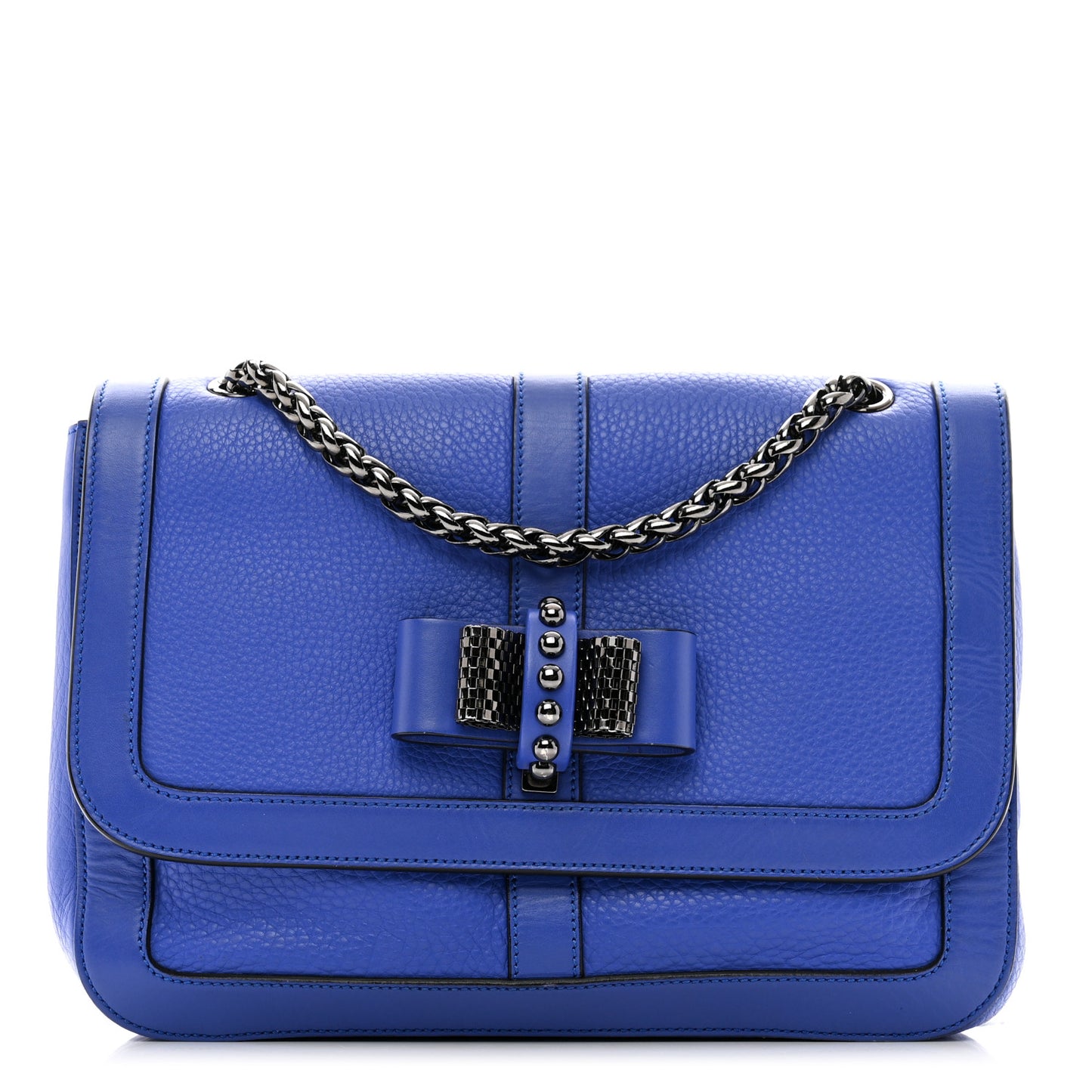 Calfskin Small Sweet Charity Shoulder Bag Blue