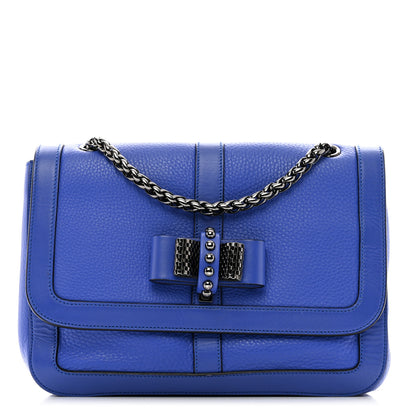 Christian Louboutin Calfskin Small Sweet Charity Shoulder Bag Blue 1 of 11
